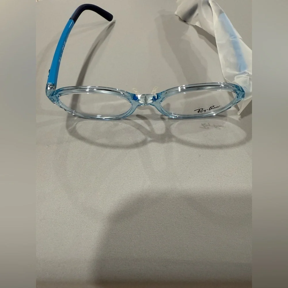 Ray-Ban Kids Jr Blue Clear Oval Eyeglasses